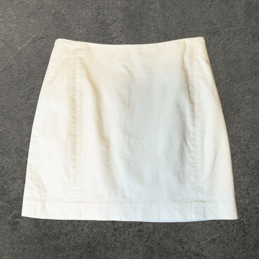 Aritzia Sunday Best Lyra Mini Skirt Corduroy Ivory Women's Size 0